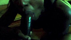 Ebony Sucks Big Black Dick in Intense Blowjob Scene.