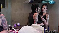 Feminge 4K Black Haired Student Gets Her Pussy Licked In A Threesome