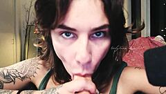 Dildo Blowjob by Flowerava - Best Backstage Shemale Action Ever!