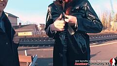 Fisting adventure with a hot German milf picked up at the train station