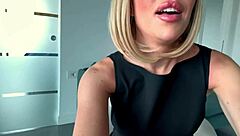 morning in high heels and pantyhose