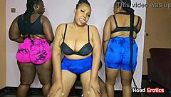 Three juicy friends rock and share dick in homemade group