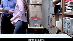 Officer Mike Mancin doggy fucks Izzy Lush tight pussy from behind