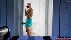 Guy Aroused By Hairy Stepdad In Gay Porn