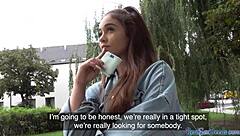 crazy slut fucked outdoor in public