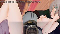 Qingque fucks Jing Yuan with intense licking and creampie in this hentai game.