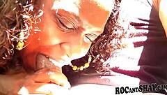 ebony couple's hardcore blowjob and anal sex