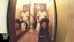 amateur fat woman between walls