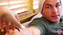 Lovely busty brunette teen Aaliyah gets jizzed all over her big tits!