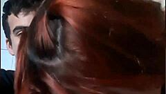 Teen sucks huge cock for facial cumshot