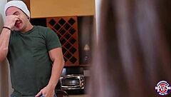 Lovely busty brunette teen Aaliyah gets jizzed all over her big tits!