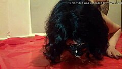 In a fetish scene, slut Lucy indulges in drinking piss while nude.