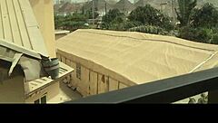 We met this chap at the balcony, and my stubborn friend decided to ride him first