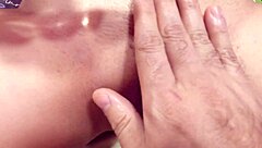 masturbating my pretty pussy with lots of hot cum