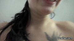 in the shopping centre, a charming czech chick gets seduced, undresses, and gets her ass fucked in pov.