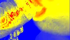 Thermal giving sloppy interracial blowjob and handjob in POV.