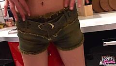 Tight Busty Blonde Sabine In Skinny Jeans