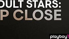 Petite blonde Scarlett Sage undresses in abandoned bar