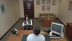 Head teacher hammers fine milf pussy on desk