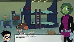 In 18Titans part 8, the teen parody hentai unfolds with black characters