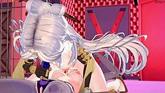 Fischl Devours Ningguang's Ass and Pounds Her with Strapon in Genshin Impact Hentai