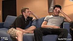 Sweet Gay Endures Intense Butt Fucking with Monster Cock, Sucking and Cum