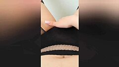 Stirring up my tight hole through panties alone