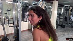 Trainer fucks Katty right in the gym!