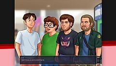 I recall our hot gym teacher in the summertime saga.