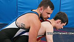 Classroom threesome with hot gay teacher and students