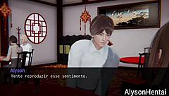 Nympho tamer endures 2 days without masturbation in 3d outdoor narrated scene.