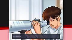 I recall our hot gym teacher in the summertime saga.