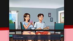 I recall our hot gym teacher in the summertime saga.