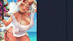 asaka's beach party turns into wild sex