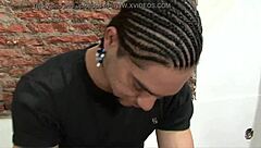 Wife enjoys intense handjob while cuckold watches