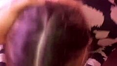 that blonde's tits look so good while deepthroating, i love watching her swallow cum