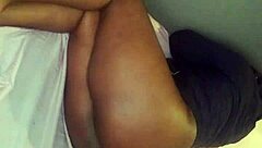 African amateur takes big black cock from the side