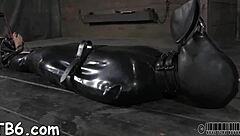 Sweet Beauty Tossed Into Cage For Domination, Sucking And Spanking With Slut Playgirl