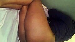 African amateur takes big black cock from the side