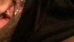 she explores her wet pussy alone, leading to intense squirting