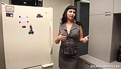 brunette lady needs a cumshot on her big cock