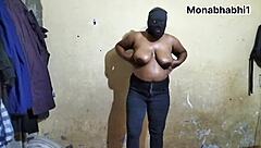 beautiful desi bhabhi gives oiled massage with huge boobs