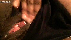 she explores her wet pussy alone, leading to intense squirting