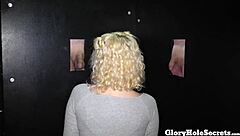 Long-Legged Blonde Drains Cum from Ten Hard Cocks