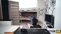 Hey, cunning boy, can you seduce mature tutor with fake heart issues?