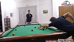 German Curvy Natural Tits Girl Tries First MMF Threesome