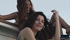 yo, petite asian maki katana with russian oksana oksi on a boat!