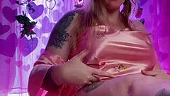 Woman Teases In High Heels And Nighties.