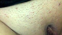 i masturbate with black dildo while bound and masked with face cover