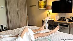 Latina Maid Helps with Public Dick Flash Handjob